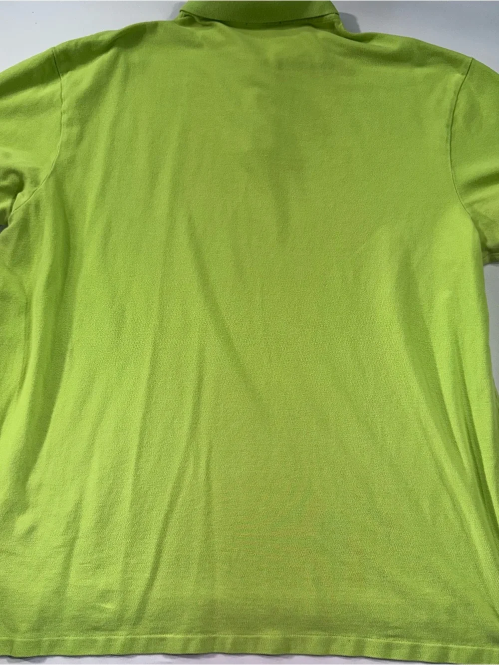 POLO by Ralph Lauren Men’s 100% Cotton, Solid Lime Green w/Orange Logo, 2XLT